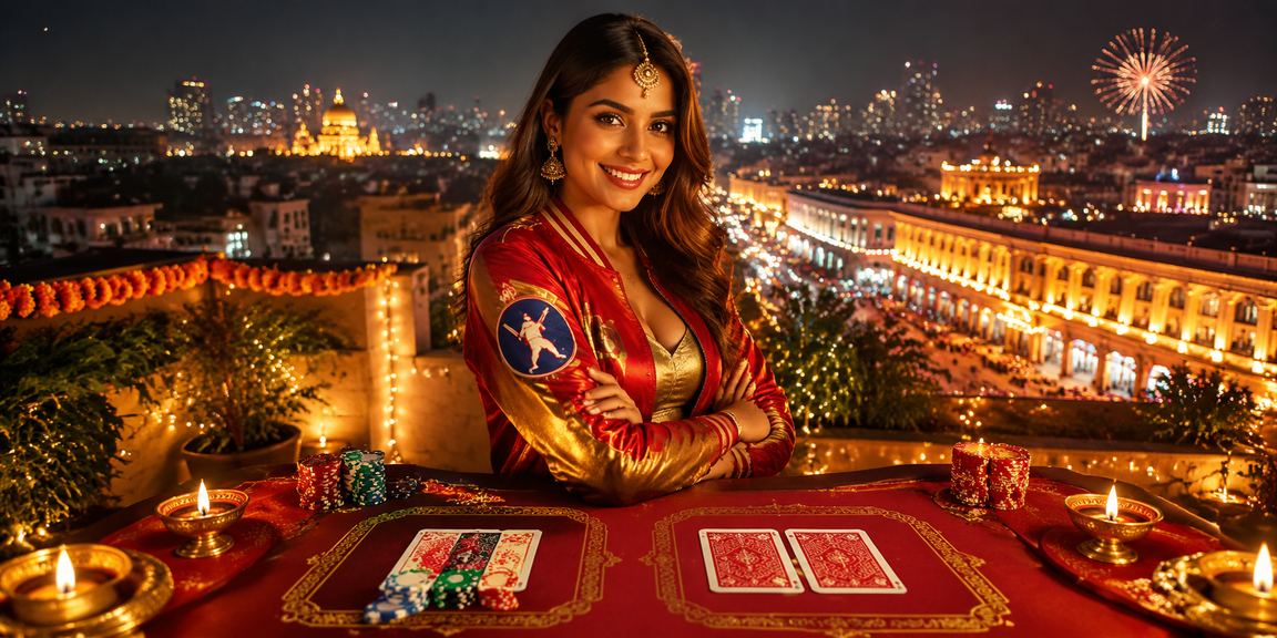 Crowd enjoying cricket betting during Diwali in Delhi