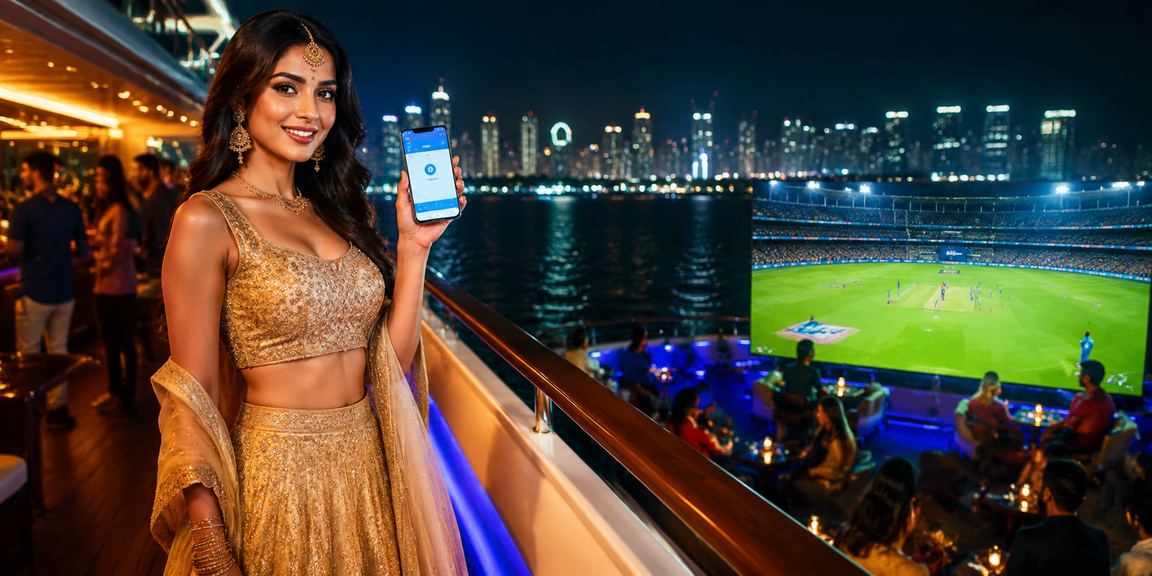 Gamer enjoying cricket betting in traditional Indian attire